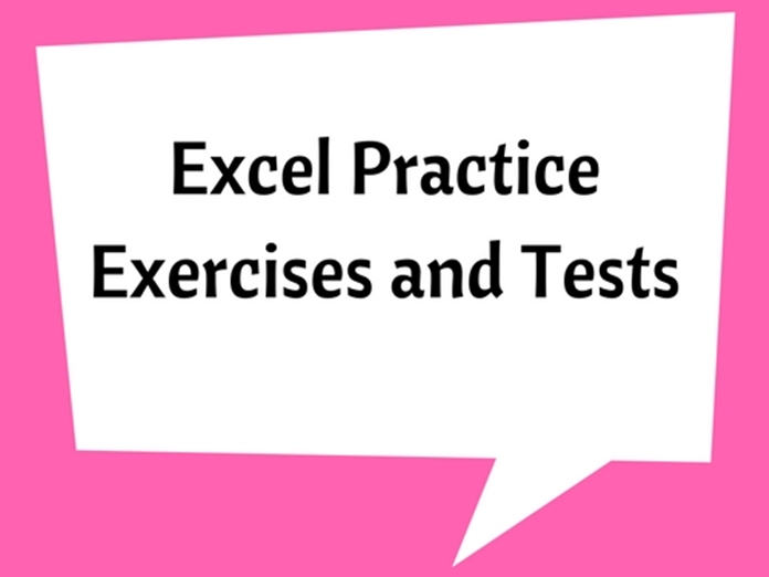 Excel Practice Exercises and Tests